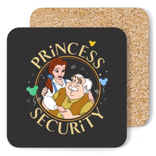 Maurice And Belle Princess Security Coasters, Beauty And The Beast, Disney Dad Coasters