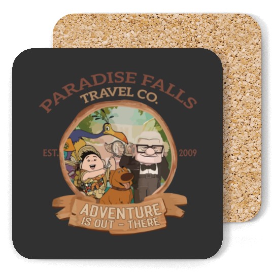 Paradise falls Travel & Co. Coasters, Disney up Coasters, Disney trip Coasters, Disney matching Coasters