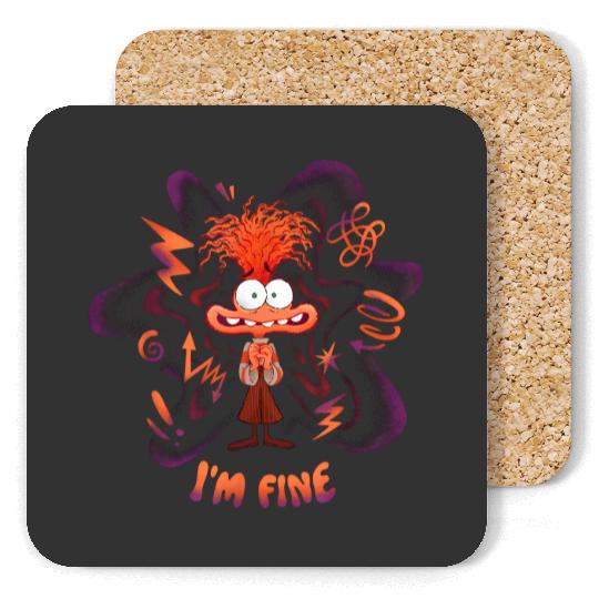 Disney Inside Out 2 Emotions Im Fine Coasters, Disney Inside Out Coasters