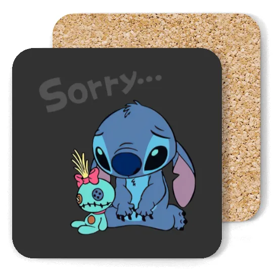 Stitch Sorry Coasters, Funny Stitch Coasters, Lilo And Stitch, Disney Stitch Coasters