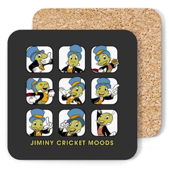 Disney Jiminy Cricket Moods Coasters, Disney Pinocchio Coasters