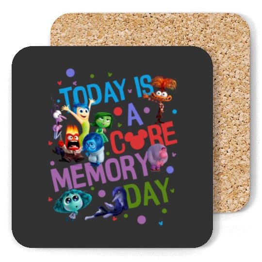 Disney Inside Out 2 Core Memory Day Era Coasters, Disney Family Trip Coasters