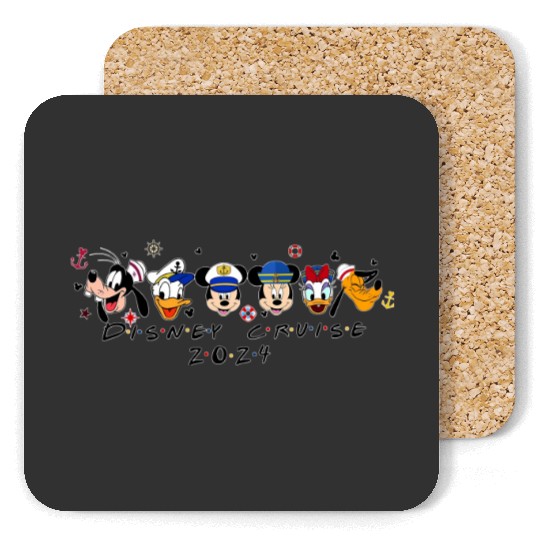 2024 Disney Cruise Coasters, Disney Pirate Coasters 2024, Mickey and Friends Cruise Coasters