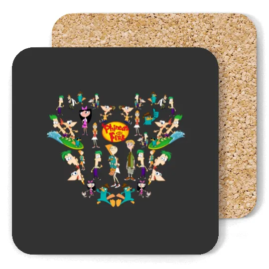 Disney Phineas And Ferb Coasters, Phineas And Ferb Characters Coasters