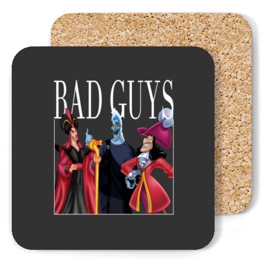 Disney Villains Bad Guys Coasters, Jafar, Captain Hook, Hades Coasters