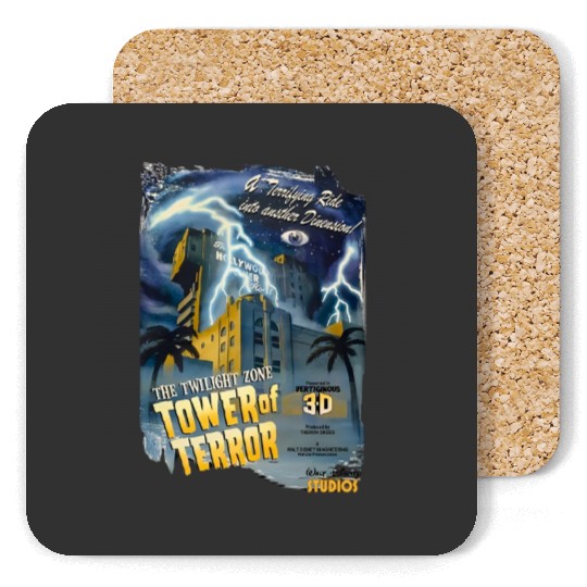 Retro Mickey And Friends Tower Of Terror Coasters, Mickey And Friends Coasters,  Disney Matching Trip 2024 Coasters.