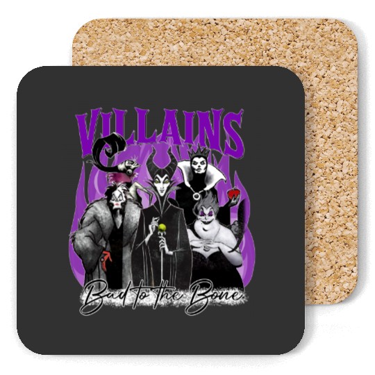 Disney Villains Coasters, Bad Witches Club Coasters, Disney Funny Villain