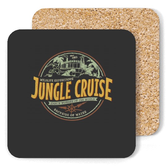 Jungle Cruise Ride Back Side Of Water Coasters, Vintage Disney Coasters