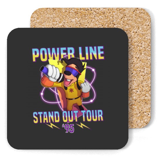 Powerline Stand Out World Tour 95 Coasters, Disney Powerline Goofy Movie Coasters