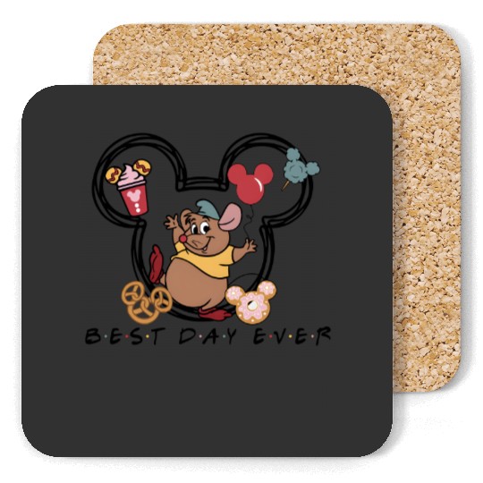 Best Day Ever Gus Gus Coasters, Disney Cinde Coasters