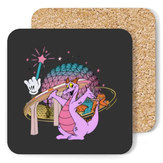 Disney Dragon Figment Coasters Epcot Figment Coasters, Mascot Figment Coasters