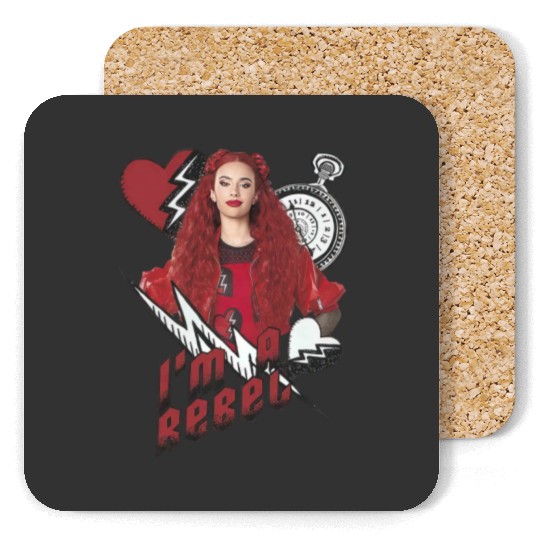 The Rise Of Red Im A Rebel Red Coasters, Disney Descendants 4 Movie Coasters, Birthday Girl 2024 Trip Coasters