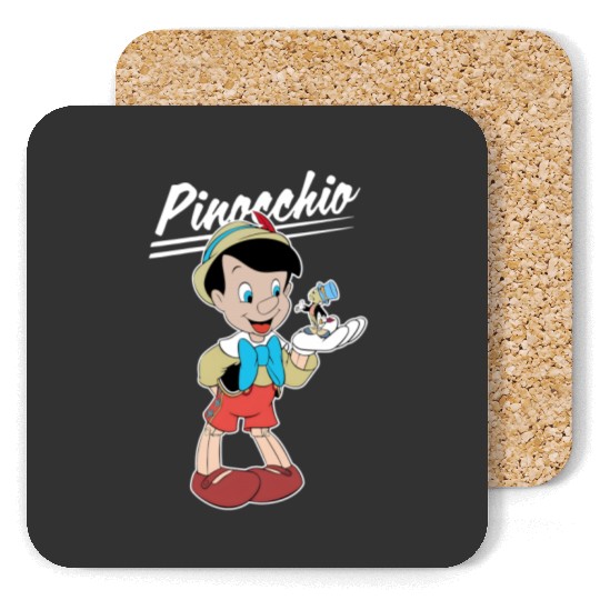 Retro Disney Pinocchio and Jiminy Cricket Coasters