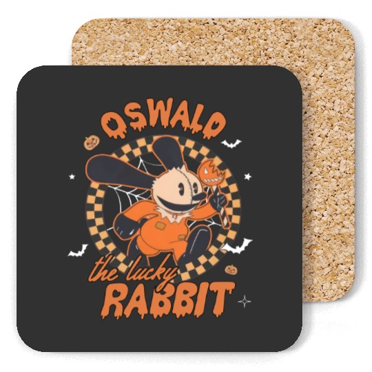 Retro Disney Oswald The Lucky Rabbit Halloween Coasters, Spooky Season Coasters