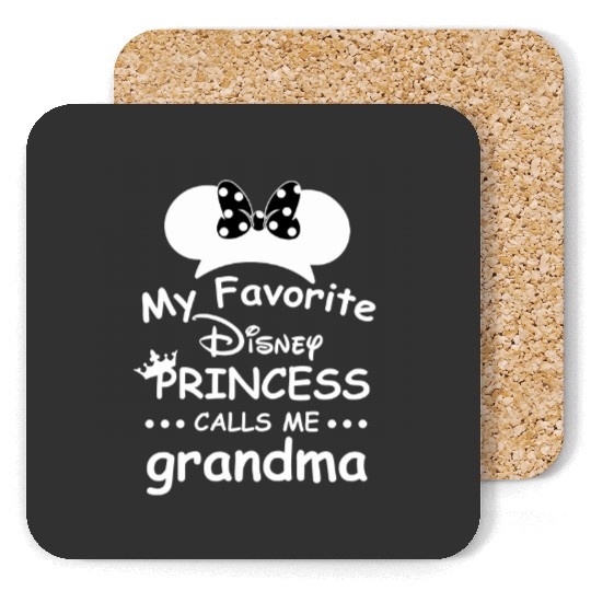 Disney Princess Calls Me Grandma Coasters, Disney Trip Gift for Granddaughter
