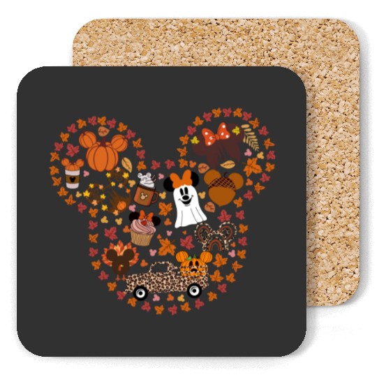 Disney Mickey Fall Vibes Coasters, Disney Fall Coasters