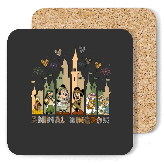 Disney Animal Kingdom Coasters, Magic Kingdom Coasters, Disney Leopard Print