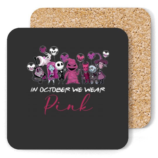 Disney Halloween Coasters, In October We wear Pink, Oogie Boogie 2022