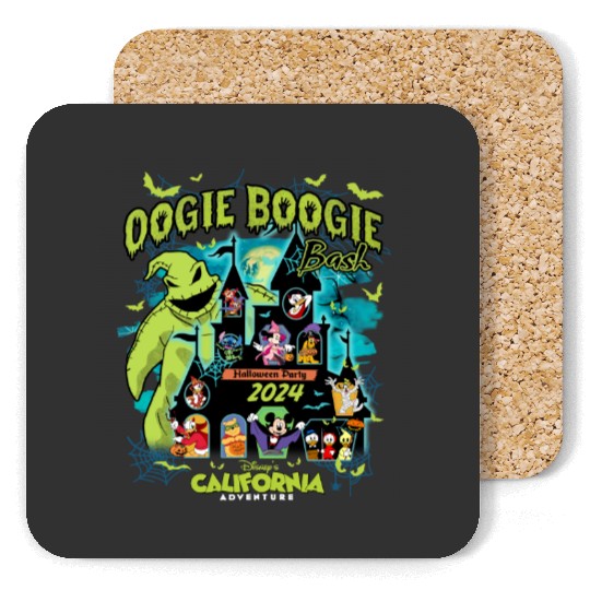 Vintage Oogie Boogie Bash 2024 Halloween Disney castle Coasters, Mickey & friends