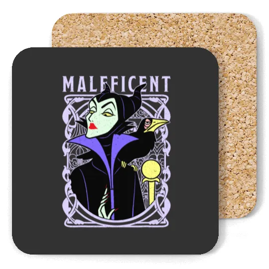Vintage Disney Villains Sleeping Beauty Maleficent Old School Poster Coasters