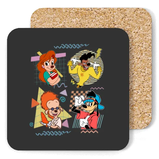 Goofy Coasters, Kids Disney Coasters, Vintage Goofy Movie Powerline