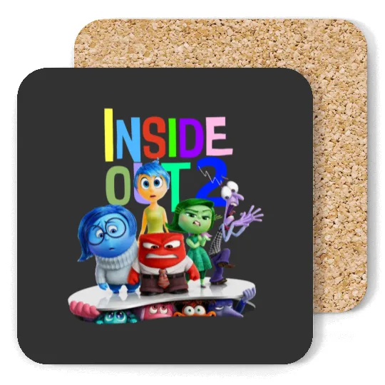 Disney Inside Out 2 Coasters, Inside Out Characters Coasters, Inside Out 2024 Movie Coasters