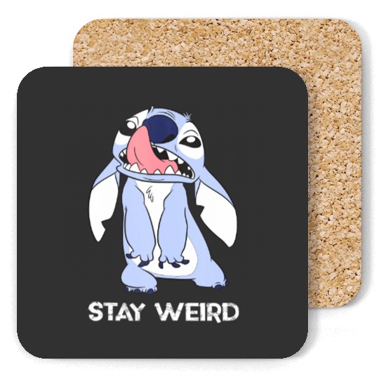 Disney Lilo Stitch Stay Weird Big Stitch Pastel Portrait Coasters