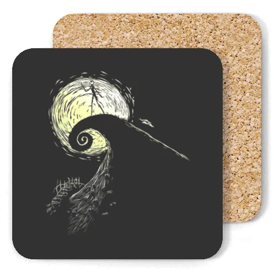 Jàck skèllington, Jàck skèllington halloweeen, Jàck skèllington merch , Jàck skèllington disnèy, Jàck skèllington logo Coasters