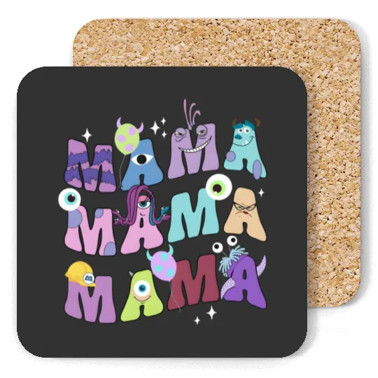 Retro Monster Inc Mama  Coasters, Disney Mother's Day Coasters