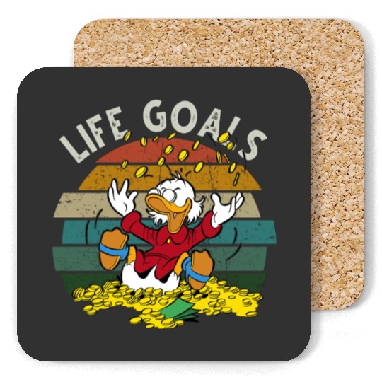 Retro Disney Ducktales Scrooge Goals McDuck Duck Tales Portrait  Vintage Style  Family Matching Coasters Cool Gift Ideas Men Women Coasters