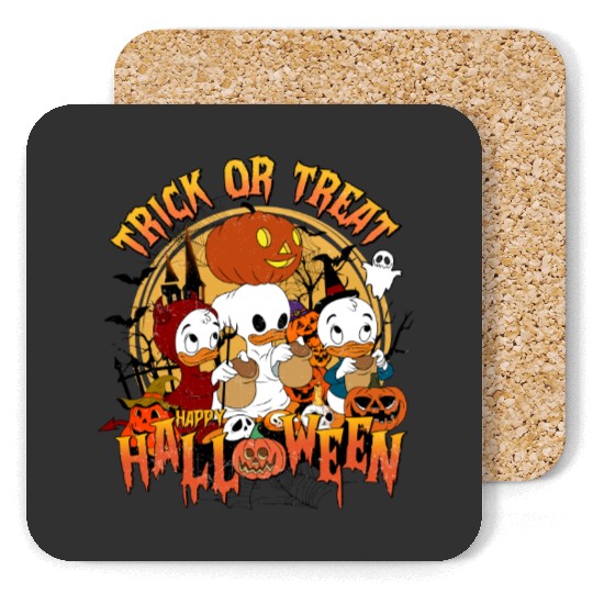 Disney Halloween DuckTales Huey Louie Dewey Trick or Treat Coasters
