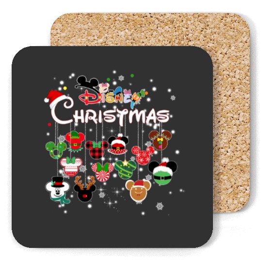 Disney Christmas Mickey ball Coasters, Mickey's very merry Christmas party 2023 Coasters, Magic Kingdom Christmas Coasters