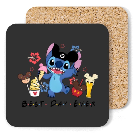 Disney Stitch Best Day Ever Coasters, Disney Stitch Coasters