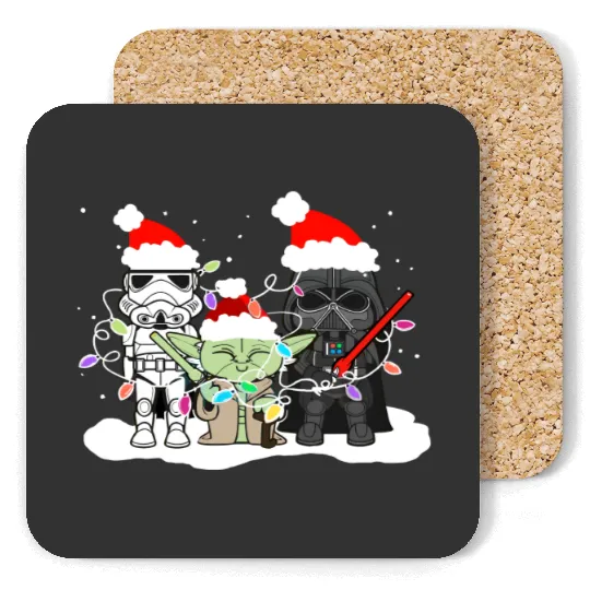 Star Wars Family Christmas Coasters, Disney Xmas Gift Coasters