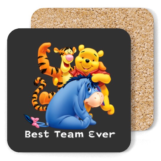 Discover Disney Best Team Ever Coasters, Disneyworld Eeyore Winnie The Pooh Tiger Coasters, Animal Kingdom Coasters