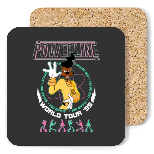 Disney Powerline Goofy Movie Coasters, Disney Goofy Movie Powerline