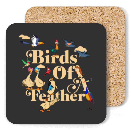 Disney Bird Characters Bird of a Feather Coasters, Hei Hei Kevin Zazu Matching Coasters