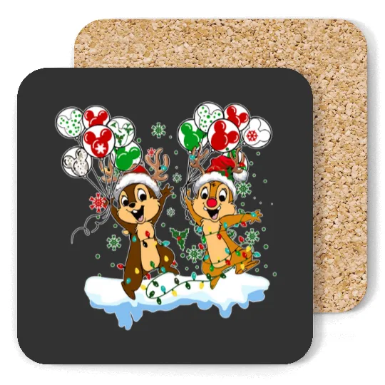 Disney Chip And Dale Christmas, Chip And Dale Coasters