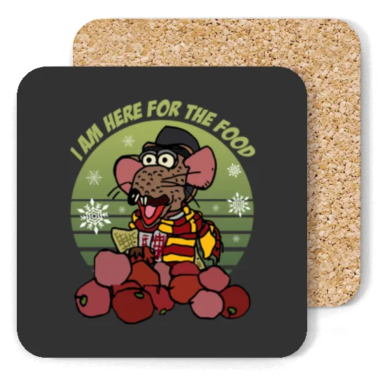 Rizzo the Rat I Am Here For The Food  Coasters, Disney The Muppet Christmas Carol Coasters