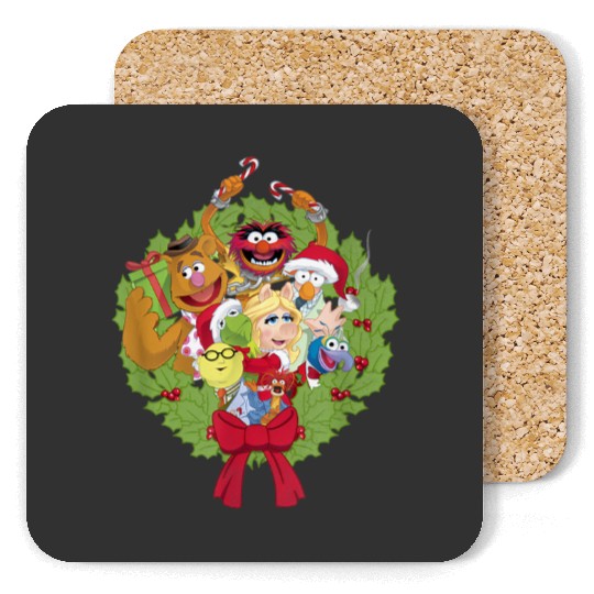 Disney The Muppets Christmas Muppet Group Wreath Xmas Coasters