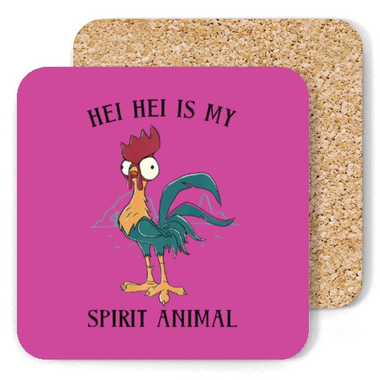 Disney Moana Hei Hei Is My Spirit Animal Portrait Coasters