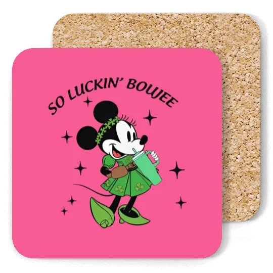 Minnie So Luckin Boujee Coasters, Lucky Minnie, Disney St Patricks Day