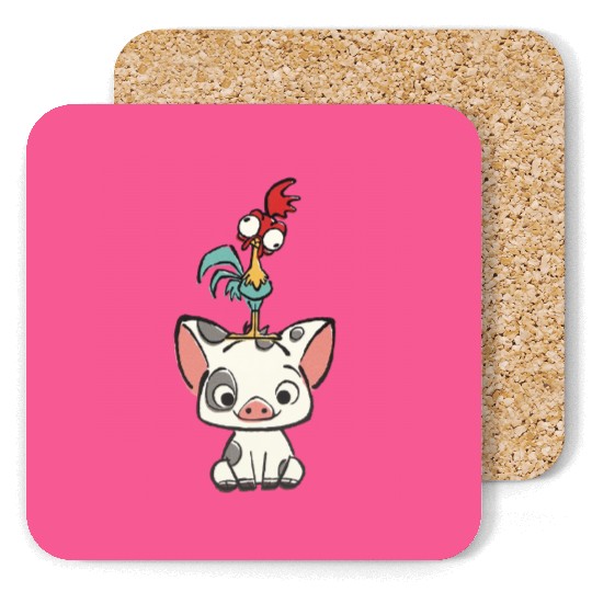 Colors Disney Moana Coasters, Hei Hei and Pua Coasters