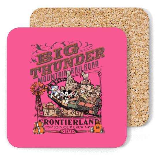Vintage Disney Big Thunder Mountain Railroad Coasters | Funny Mickey & Friends Coasters | The Wildest Ride In The Wilderness Coasters