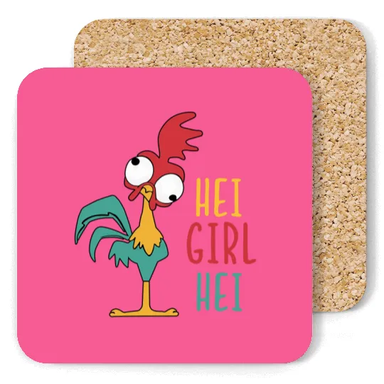 Funny Disney Coasters, Disney Moana Coasters, Hei Girl Hei Coasters