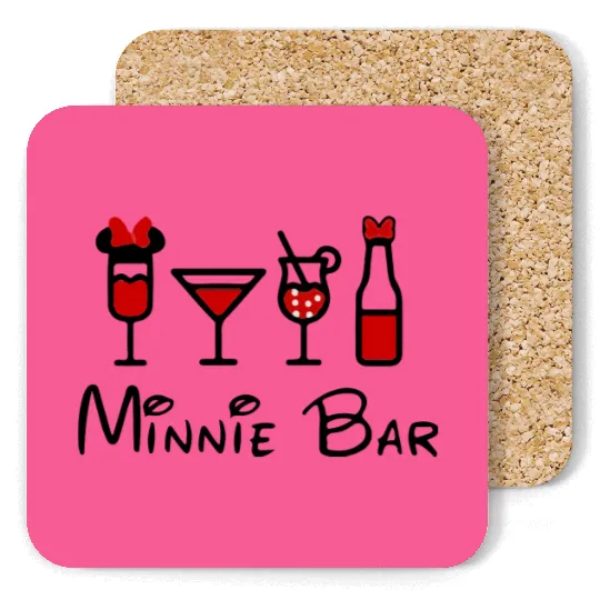 Minnie Bar Coasters, Disney Coasters, Drinking Coasters, Drinking Around the World Coasters