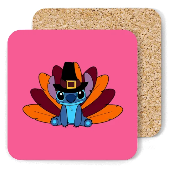 Disney Thanksgiving Turkey Stitch, Disney Stitch Coasters