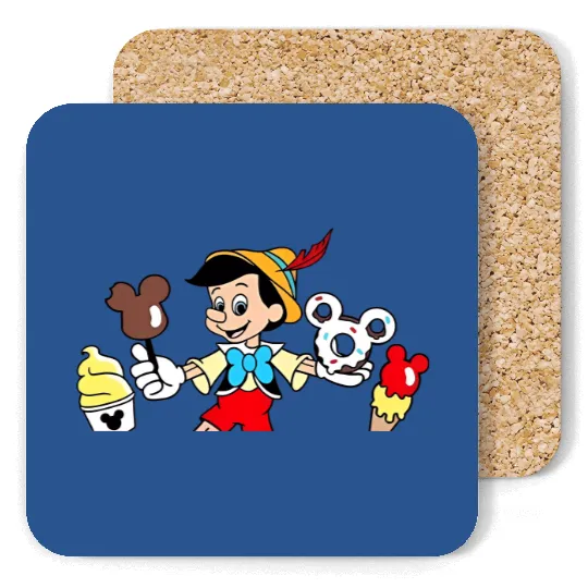 Pinocchio Snacks Coasters, Disney Snacks Coasters, Funny Disney Snacks Coasters