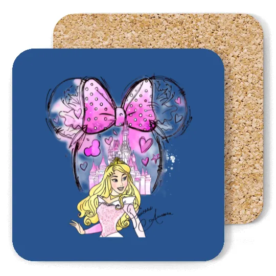 Aurora Princess Coasters, Disney Princess Coasters, Watercolor Disney Princess Coasters