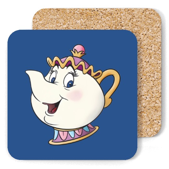 Mrs. Potts Coasters, Chip Coasters, Beauty And The Beast Coasters, Enchanted Rose Coasters, Disneyland Coasters, Disney World Coasters